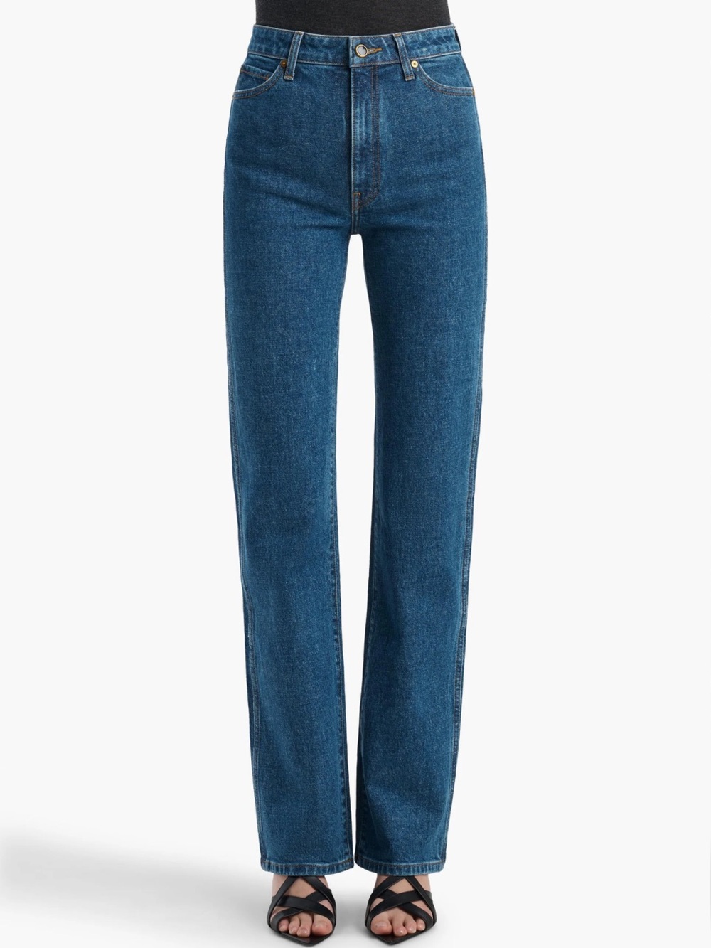 KHAITE Danielle Stretch Jeans in Montgomery Blue